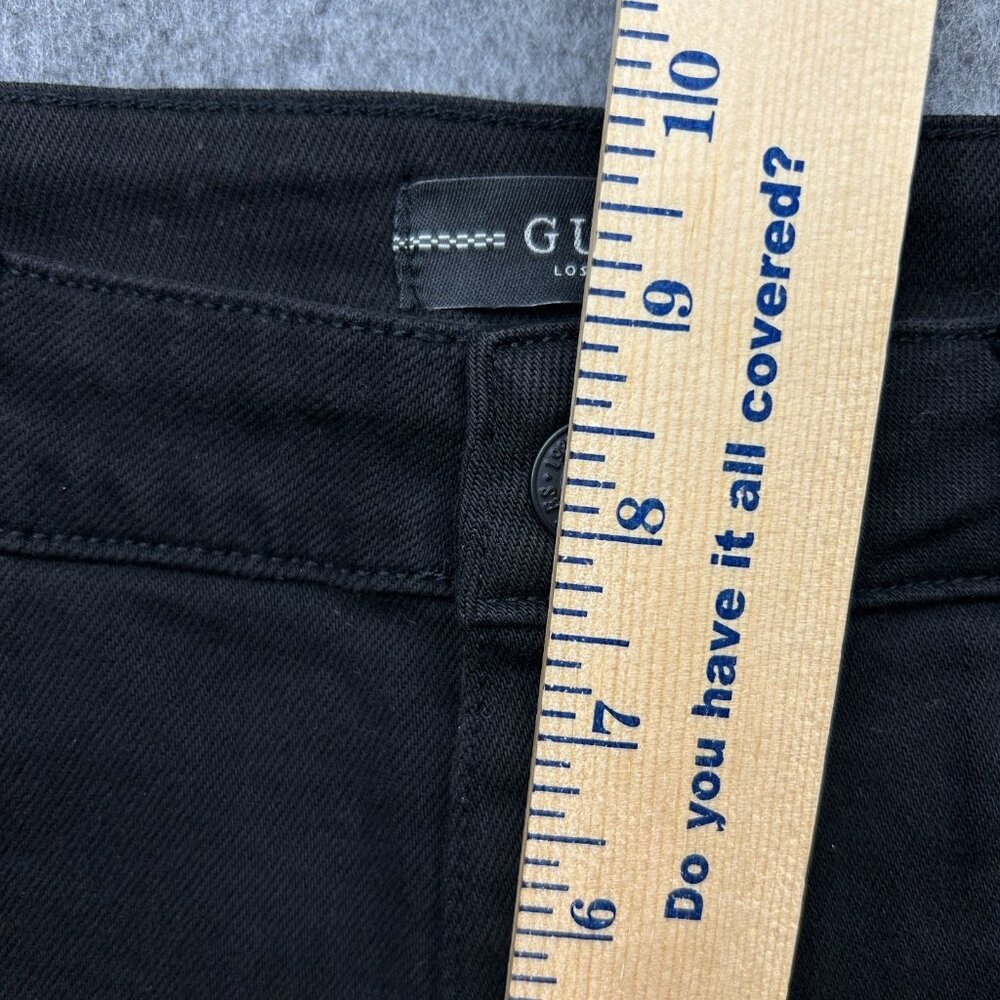 Guess Riley Frayed Hem Jean Shorts Women's Size 26 Black Denim NWT - Picture 10 of 12